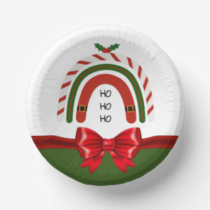 Christmas Rainbow Let it Snow Paper Plate