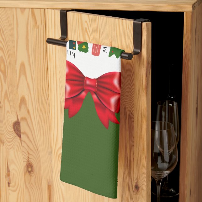 Christmas Rainbow Let it Snow   Tea Towel (Thirds Fold)