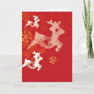 Christmas Raindeer Holiday Card