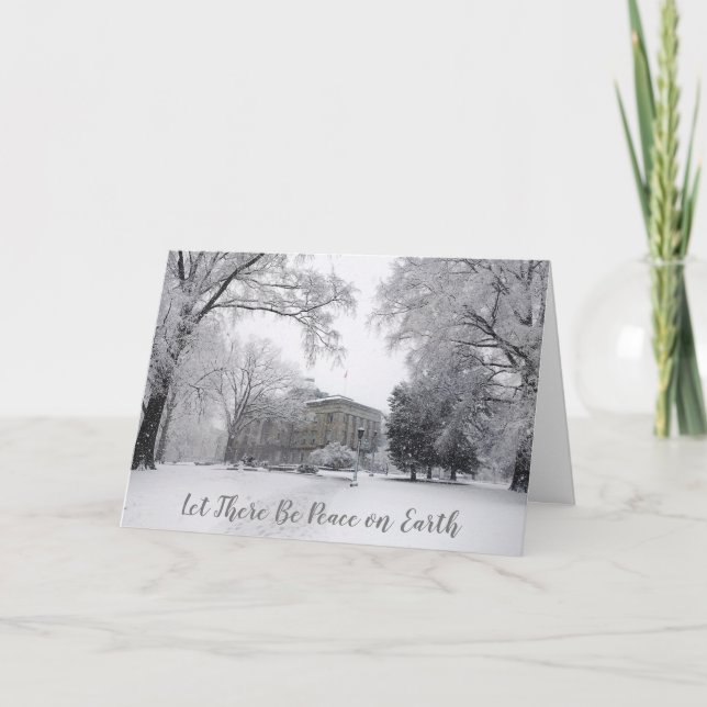 Christmas Raleigh NC North Carolina State Capitol Holiday Card (Front)