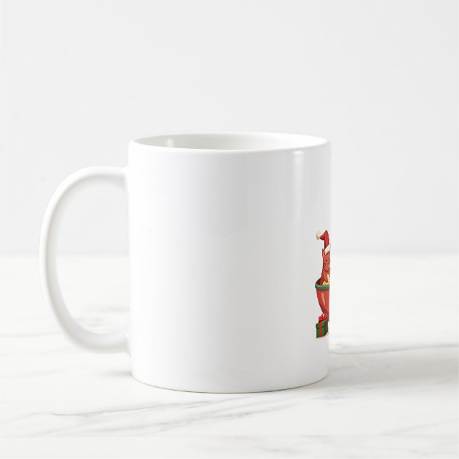 Christmas Ramen Cat Santa Anime Meow Kitty Meow Ca Coffee Mug (Left)