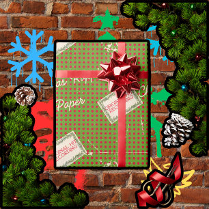 Christmas Rappin' Green Wrapping Paper