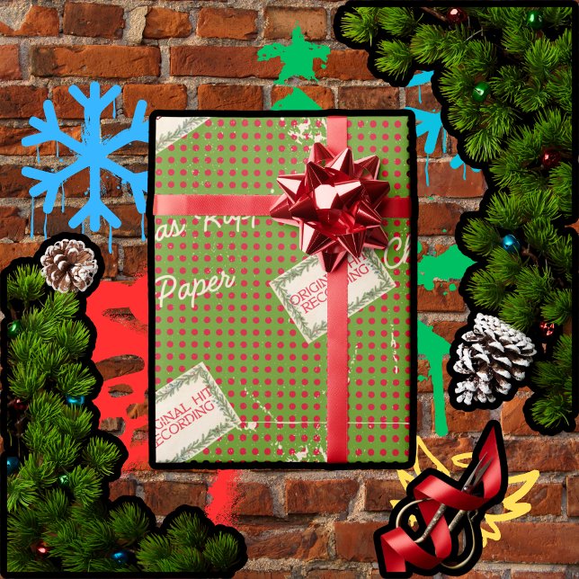 Christmas Rappin' Green Wrapping Paper (Creator Uploaded)
