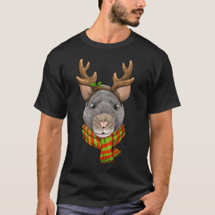 Christmas Rat Mouse Santa Clause Reindeer Xmas Rat T-Shirt