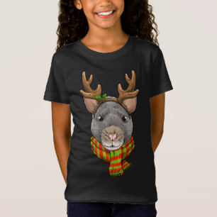 Christmas Rat Mouse Santa Clause Reindeer Xmas Rat T-Shirt