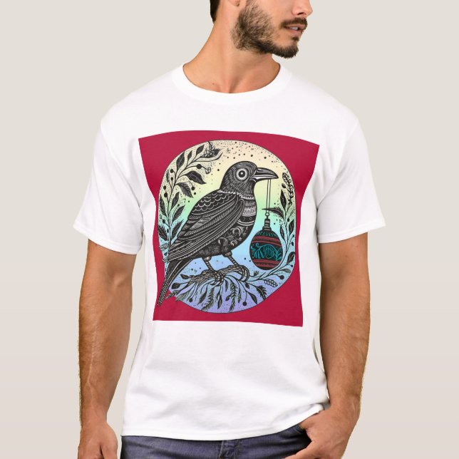 Christmas Raven T-Shirt (Front)