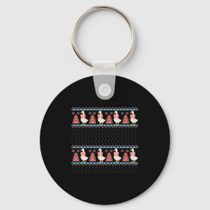 Christmas Rch Goose Ugly Sweater Pajama Xmas Tree  Key Ring