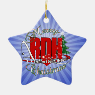 CHRISTMAS RDH Registered Dental Hygienist Ceramic Tree Decoration
