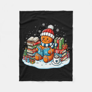 Christmas Reading Book Lover Bookworm Librarian Gi Fleece Blanket