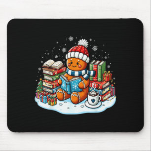 Christmas Reading Book Lover Bookworm Librarian Gi Mouse Mat