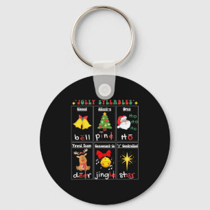 Christmas Reading Teacher Syllable Types Phonemic  Key Ring