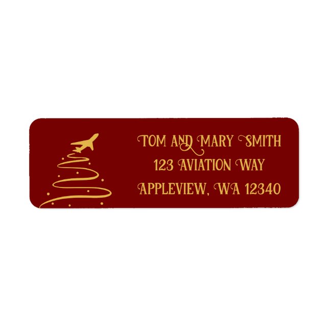 Christmas Ready for Takeoff Return Address labels  (Front)