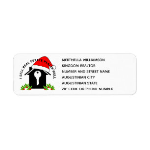 Christmas Real Estate Agent Realtor Return Address