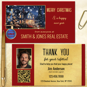 Christmas Real Estate QR Code Referral Card