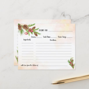 Christmas Recipe Card Bridal Shower