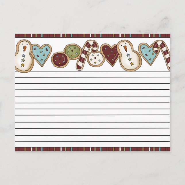 Christmas Recipe Cards (Front)