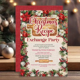 Christmas Recipe Exchange Party Invitation