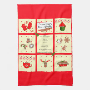 Christmas Recipe Kitchen Towel