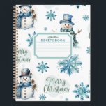 Christmas Recipe Snowman Notebook<br><div class="desc">Christmas Recipe Snowman Notebook</div>