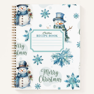 Christmas Recipe Snowman Notebook