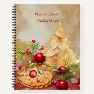 Christmas Recipes Personalised Notebook