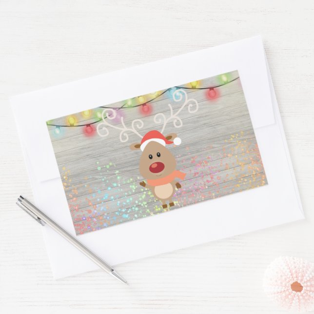 Christmas Rectangular Sticker (Envelope)