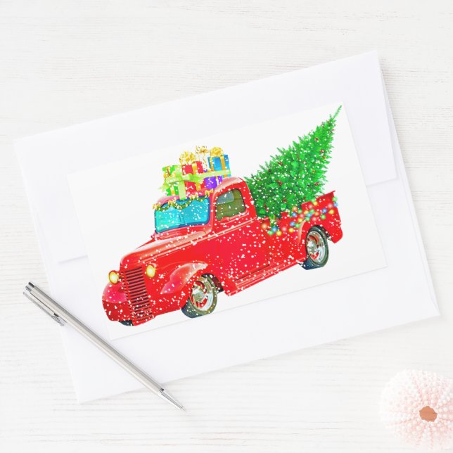 Christmas Rectangular Sticker (Envelope)