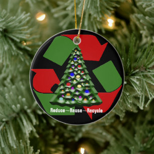 Christmas Recyclables Ceramic Tree Decoration