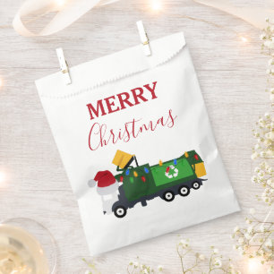 Christmas Recycling Garbage Truck Favour Bags