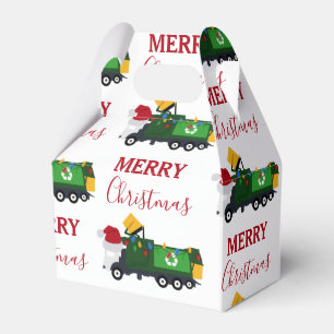 Christmas Recycling Garbage Truck Favour Box