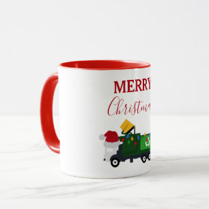 Christmas Recycling Garbage Truck Mug