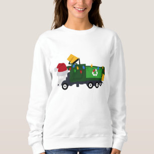 Christmas Recycling Garbage Truck Sweatshirt
