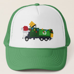 Christmas Recycling Garbage Truck Trucker Hat