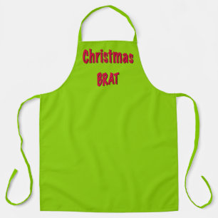 Christmas Red And Brat Green Apron