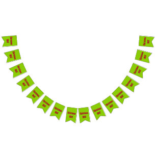 Christmas Red And Brat Green Bunting