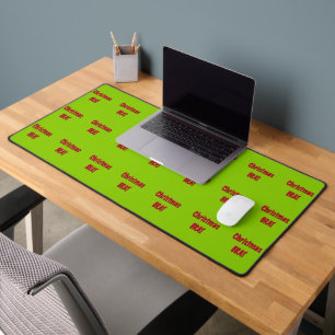 Christmas Red And Brat Green  Desk Mat