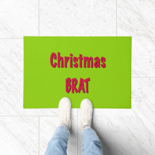 Christmas Red And Brat Green Doormat