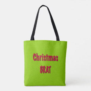Christmas Red And Brat Green  Tote Bag