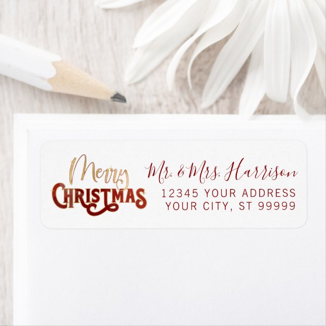 Christmas Red and Gold Classic Script Typography (Insitu)