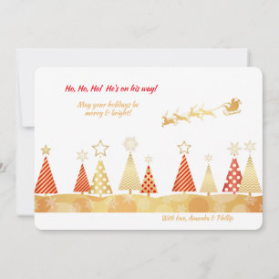 Christmas Red and Gold Holiday Card
