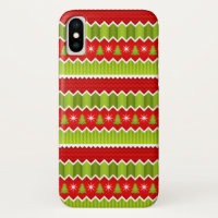 Christmas Red And Green Chevron Stripes Pattern