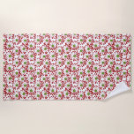 Christmas Red and Green Daisy Floral Pattern Beach Towel<br><div class="desc">Christmas Daisies fill this with holiday style.  This sweet girly floral pattern is full of festive red and green daisy flowers.  Perfect for celebrating the holidays. Christmas style has never been so easy.</div>