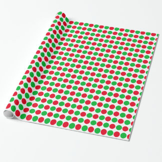 Christmas Red and Green Dots Wrapping Paper