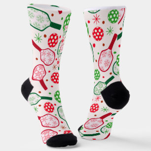 Christmas Red and Green Pickleball Paddles  Socks
