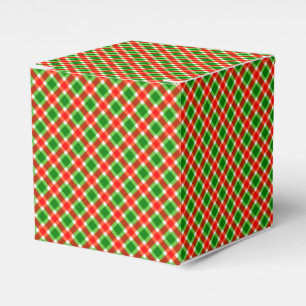 Christmas Red and Green Plaid Favour Box