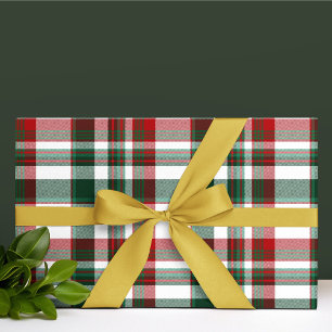 Christmas Red And Green Plaid Tissue Paper