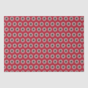 Christmas Red and Green Snowflake Pattern Tissue Paper