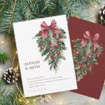 Christmas Red and Green Winter Festive Wedding Invitation<br><div class="desc">Modern Christmas Red and Green Winter Festive Wedding Invitation - Elegant Foliage in Rustic Evergreen Hues. Embrace the enchantment of the season with our modern Christmas wedding invitation, adorned in the rich and festive colours of red and green. This elegant invitation features delicate foliage accents that evoke the beauty of...</div>