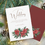 Christmas Red and Green Winter Festive Wedding Invitation<br><div class="desc">Modern Christmas Red and Green Winter Festive Wedding Invitation - Elegant Foliage in Rustic Evergreen Hues. Embrace the enchantment of the season with our modern Christmas wedding invitation, adorned in the rich and festive colours of red and green. This elegant invitation features delicate foliage accents that evoke the beauty of...</div>