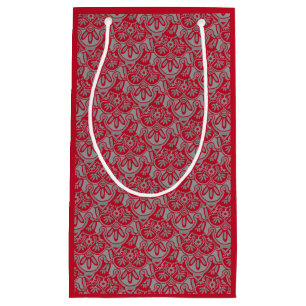 Christmas Red and Grey Gift Bag